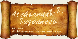 Aleksandar Kuzmančev vizit kartica